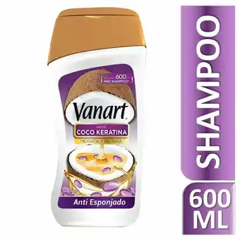 Unimarc Shampoo Vanart coco keratina anti esponjado 600 ml oferta