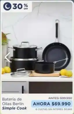 Kitchen Center Batería de ollas berlin simple cook oferta