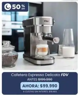 Kitchen Center Fdv - cafetera expresso delicato oferta