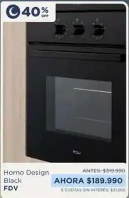 Kitchen Center Fdv - horno black oferta