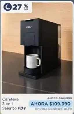 Kitchen Center Fdv - cafetera 3 en 1 salento oferta