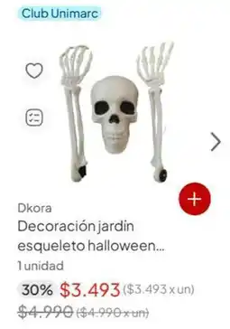 Unimarc Club - decoracion jardín esqueleto halloween oferta