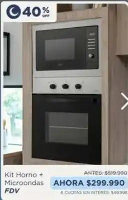 Kitchen Center Fdv - kit horno + microondas oferta