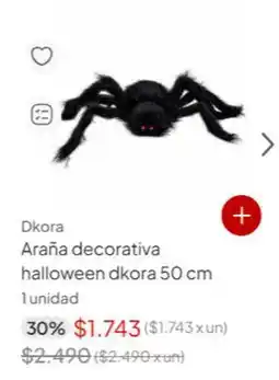 Unimarc Arana decorativa halloween dkora oferta