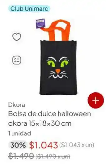 Club - bolsa de dulce halloween dkora 15x18x30 cm
