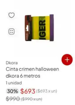 Unimarc Cinta crimen halloween dkora 6 metros oferta