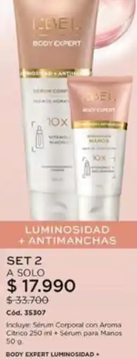 L'Bel Body expert luminosidad + antimanchas oferta