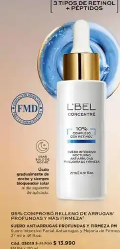 L'Bel 8.5% comprobo relleno de arrugas profundas mas firmeza oferta