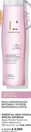 L'Bel Esential agua micel efecto antiedad oferta