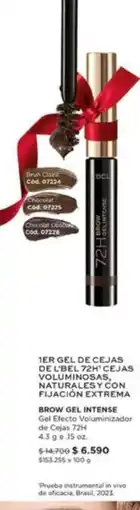 L'Bel Ge - ter gel de cejas, oceillery, 50% cajas naturales y con bebe oferta