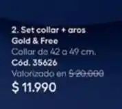Ésika Gold - set collar + aros & free oferta