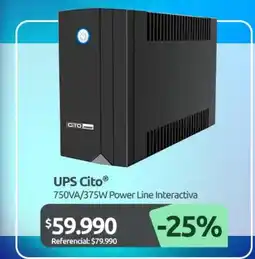 PC Factory Up - 750va/375w power line interactiva oferta