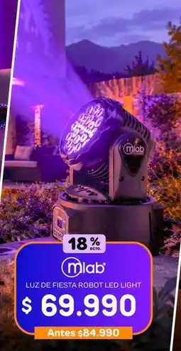 Casa Royal Fiesta - luz de robot led light oferta