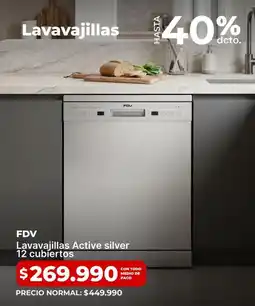 Easy Fdv - lavavajillas active silver 12 cubiertos oferta