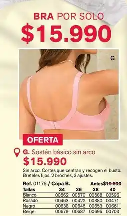 Leonisa Cortes - sofén basico sin arco oferta