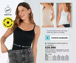 Leonisa Control - caniseta de cuello en v oferta