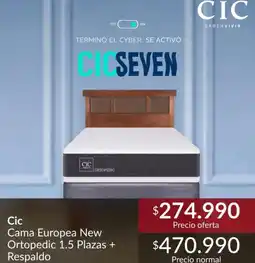 Constructor Sodimac Cic - cama new ortopedic 1.5 plazas + respaldo oferta