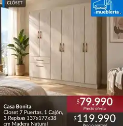 Constructor Sodimac Closet 7 puertas, 1 cajon, 3m madera natural oferta