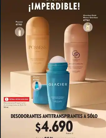 Glacier - desodorantes antitranspirantes a solo