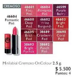 Oriflame Coral - minilabial cremoso oncolour 2.5 g oferta