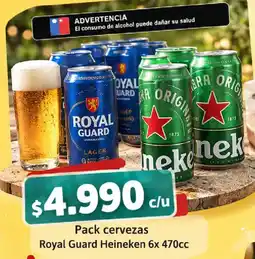 Santa Isabel Pack cervezas Royal Guard Heineken oferta