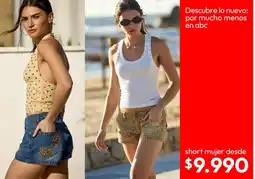 Abc Short mujer desde oferta