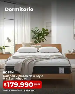 Easy Rosen - colchon 2 plazas new style + 2 almohadas oferta