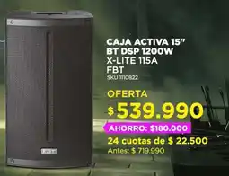Audiomusica Caja activa 15'' bt dsp 1200w x-lite 115a fbt oferta