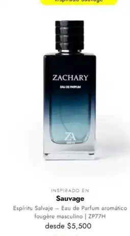 Zachary Perfumes Inspirado en sauvage oferta