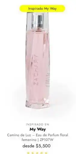Zachary Perfumes Camino de luz - eau de parfum floral femenino oferta