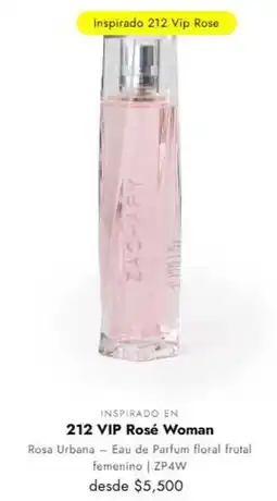 Zachary Perfumes Inspirado en 212 vip rosé woman oferta
