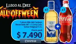 Supermercado Diez Coca cola - alto del carmen reservado + 1 oferta