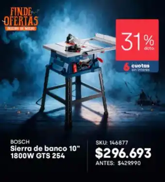 Bosch - sierra de banco 10 gts 254