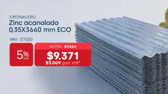 Zinc acanada