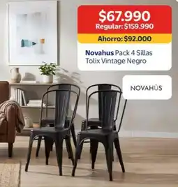 Lider Express Novahus pack 4 sillas oferta