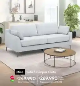 Linio Sofa 3 cuerpos créta oferta