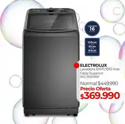 Multicentro Electrolux - lavadora emtl610 inox carica superior oferta