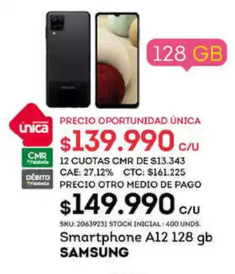 Tottus Samrtphone Samsung A12 128GB oferta