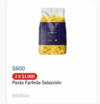 Super Bodega a Cuenta Pasta Farfelle Seleccion oferta