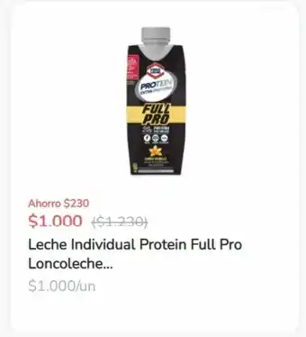 Super Bodega a Cuenta Leche Individual Protein Full Pro Loncoleche oferta