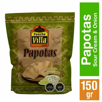 Unimarc Papas fritas papotas Pancho Villa crema y cebolla 150 g oferta