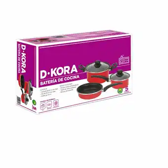 Unimarc Batería de cocina Dkora antiadherente 5 piezas oferta