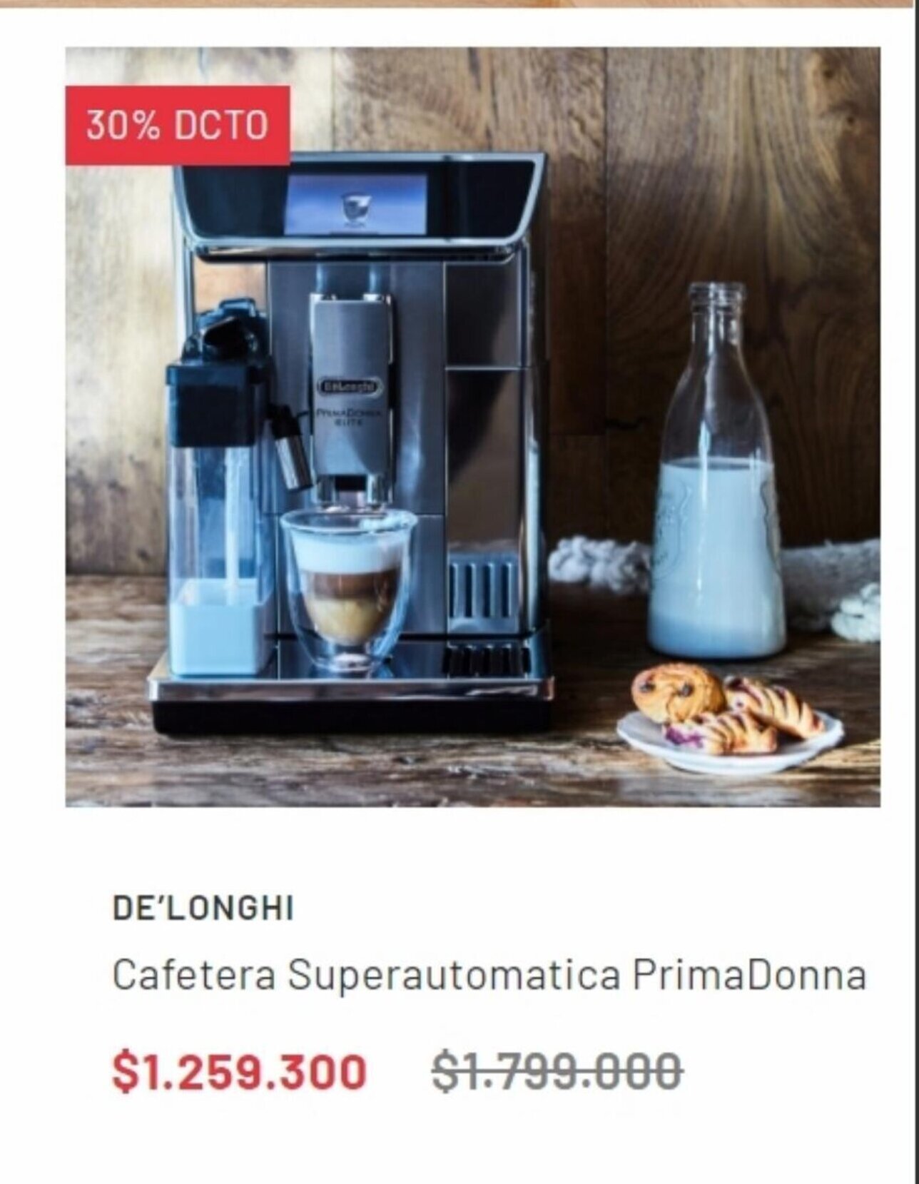 De'Longhi Cafetera Superautomatica PrimaDonna oferta en Kitchen Center