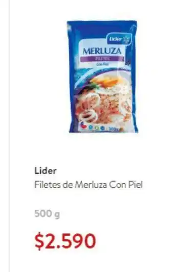 Lider Filetes de Merluza Con Piel 500g