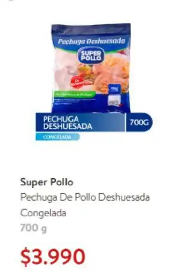 Lider Super Pollo Pechuga De Pollo Deshuesada Congelada 700g oferta