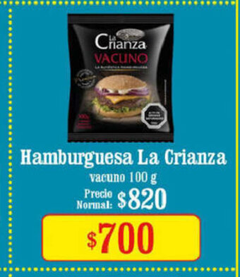 Unimarc Hamburguesa La Crianza oferta