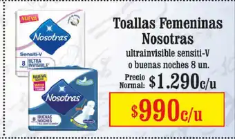Unimarc Toallas Femeninas Nosotras oferta