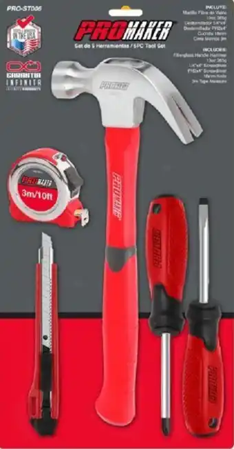 Construmart Promaker Set 5 Herramientas oferta
