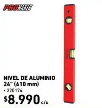 Construmart Promaker Nivel de Aluminio 24" (610mm) oferta