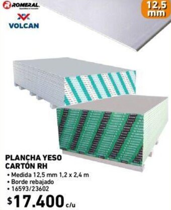 Construmart Volcan Plancha Yeso Carton RH oferta